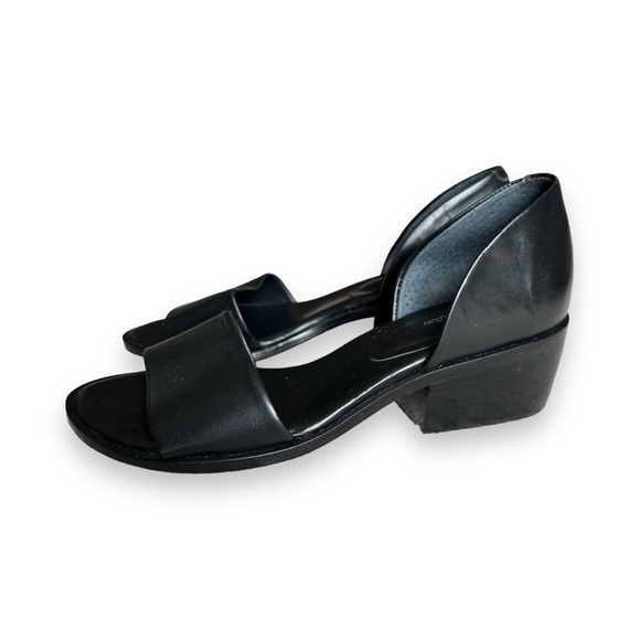 Steven Alan Women’s Wander Black Leather D'Orsay Block Heel Sandal Size 6 B - Picture 4 of 9